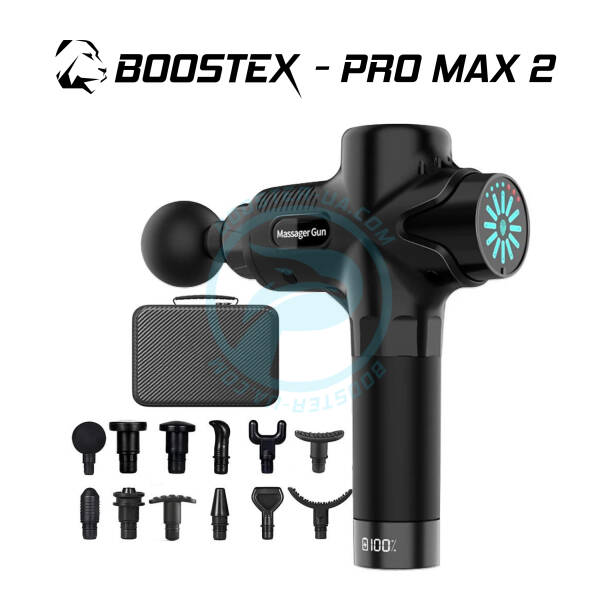 Ударний масажер Boostex Pro Max 2 кейс та 12 масажних головок