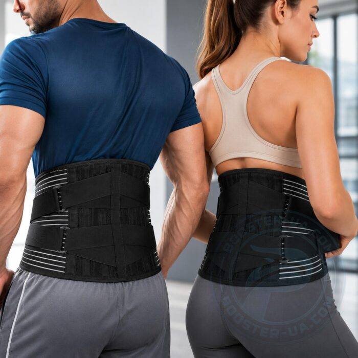 Ортопедичний поперековий бандаж Boostex Back Vest 1 для підтримки спини з еластичними пластинами, чоловічий та жіночий, ортопедичний